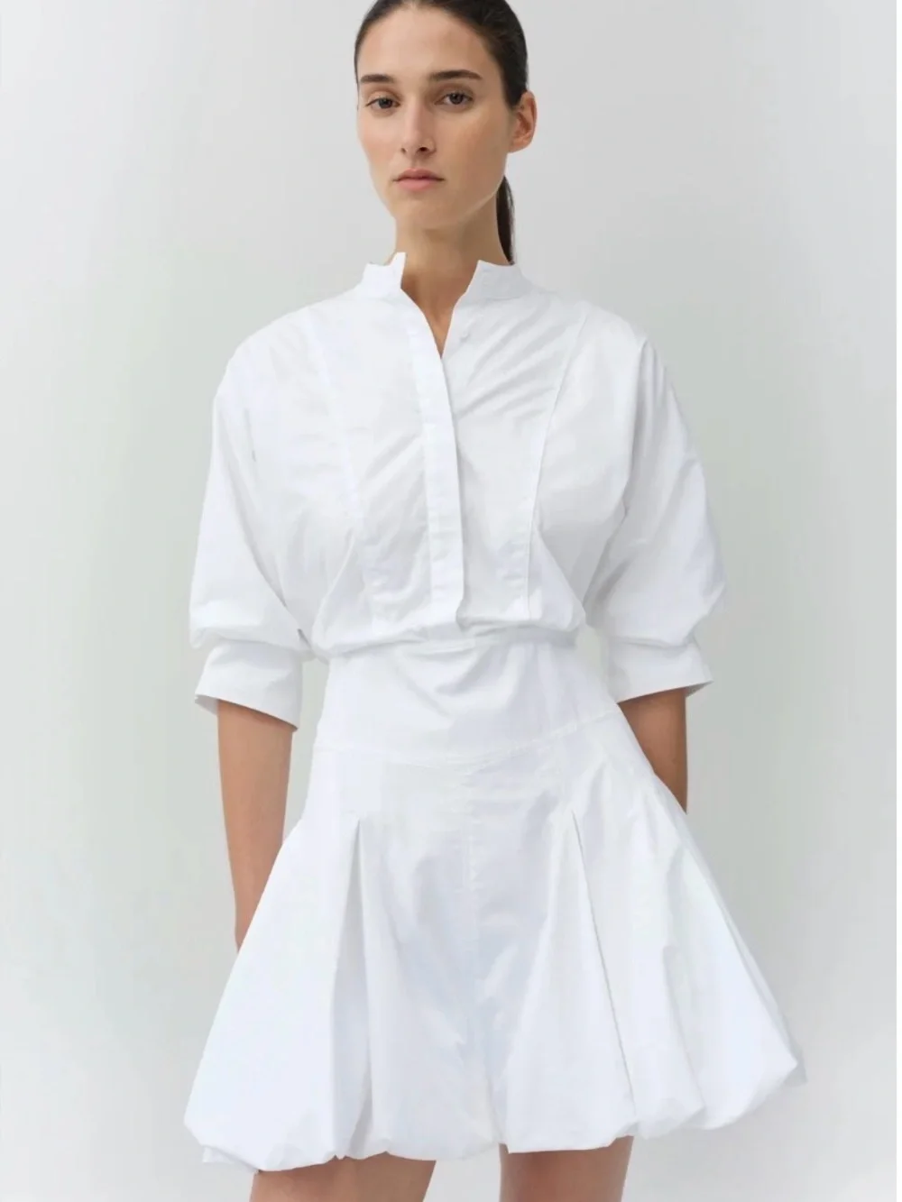 Jonathan Simkhai Effie White Bubble Mini Dress- NWT